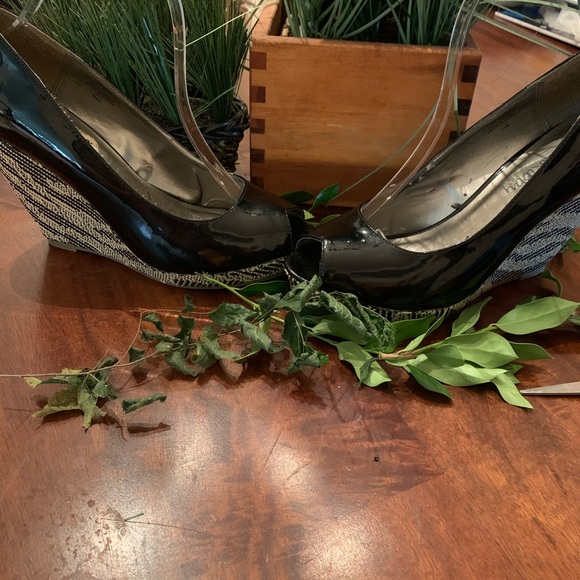 Sam & Libby Shoes - Sam and Libby black and white tweet wedge